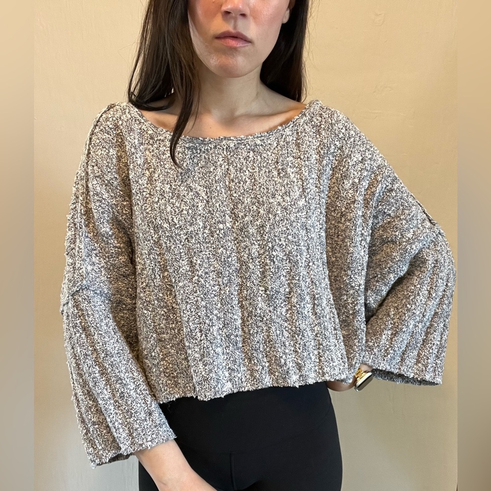 Free People Oversized Crop Sweater